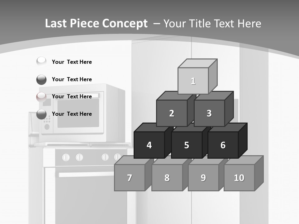 A White Refrigerator Freezer Sitting Next To A Stove Top Oven PowerPoint Template