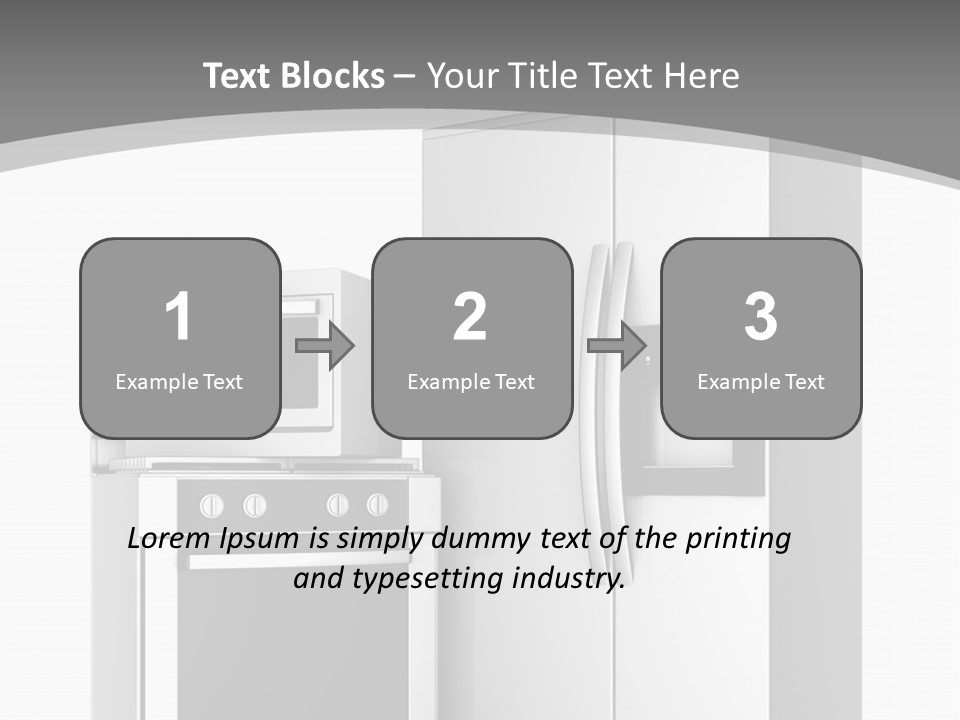 A White Refrigerator Freezer Sitting Next To A Stove Top Oven PowerPoint Template