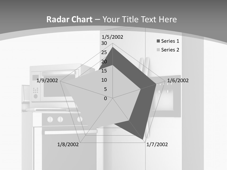 A White Refrigerator Freezer Sitting Next To A Stove Top Oven PowerPoint Template