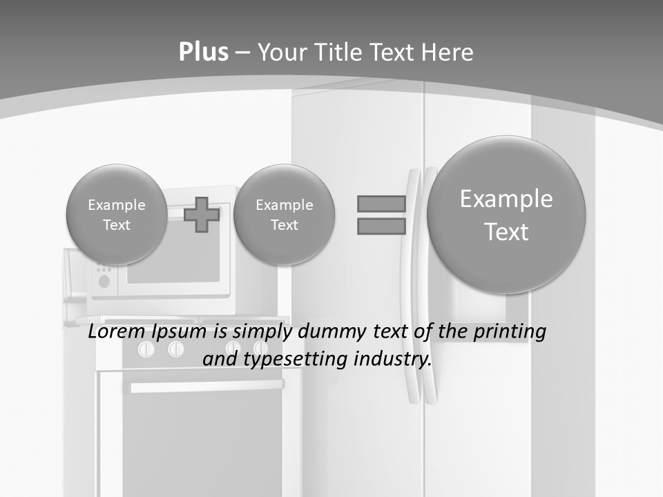 A White Refrigerator Freezer Sitting Next To A Stove Top Oven PowerPoint Template