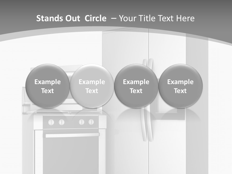 A White Refrigerator Freezer Sitting Next To A Stove Top Oven PowerPoint Template