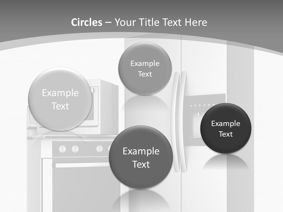 A White Refrigerator Freezer Sitting Next To A Stove Top Oven PowerPoint Template
