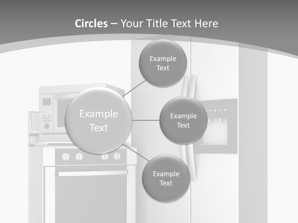 A White Refrigerator Freezer Sitting Next To A Stove Top Oven PowerPoint Template