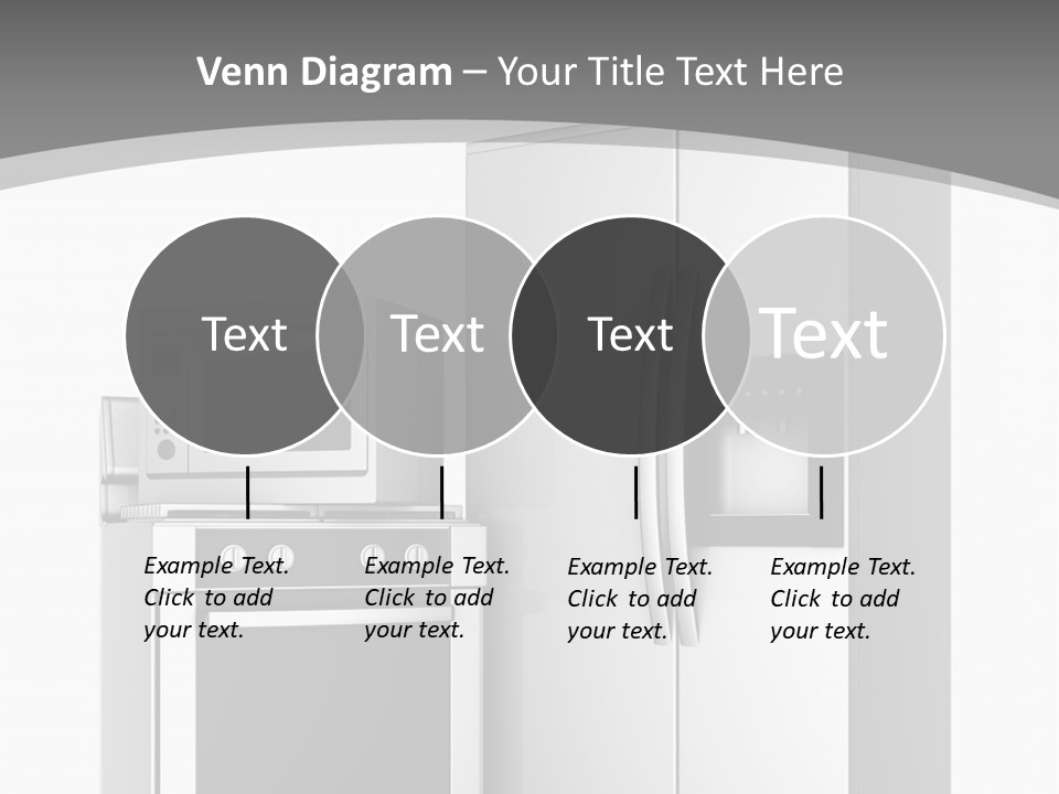 A White Refrigerator Freezer Sitting Next To A Stove Top Oven PowerPoint Template
