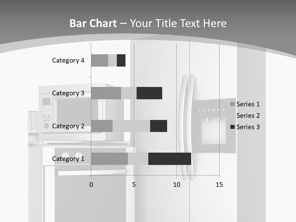 A White Refrigerator Freezer Sitting Next To A Stove Top Oven PowerPoint Template