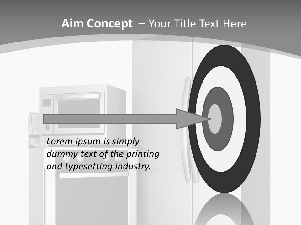 A White Refrigerator Freezer Sitting Next To A Stove Top Oven PowerPoint Template