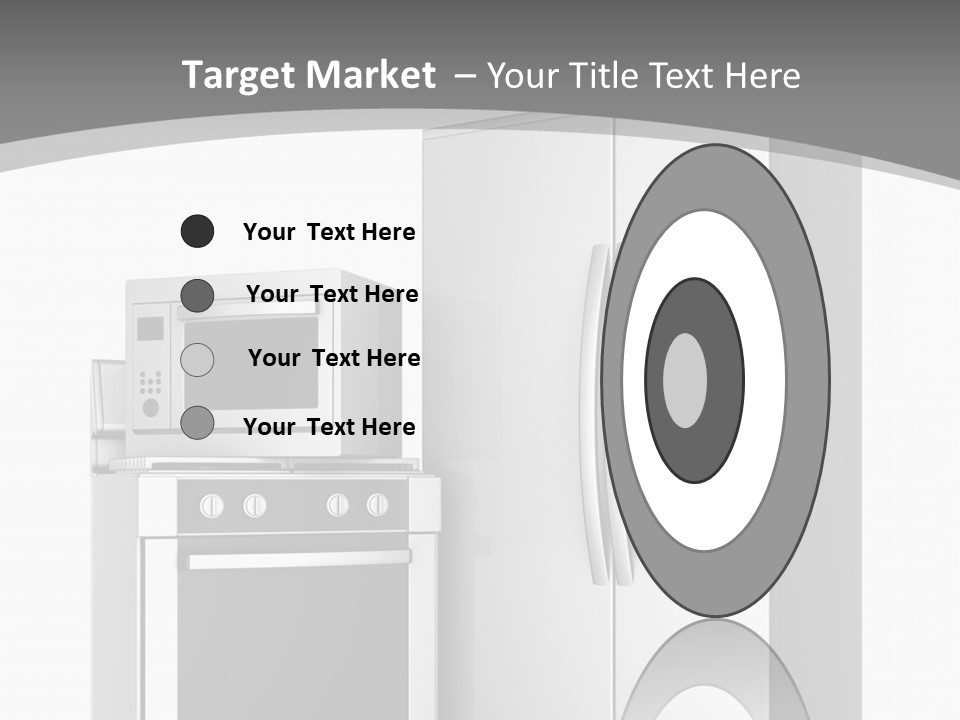 A White Refrigerator Freezer Sitting Next To A Stove Top Oven PowerPoint Template