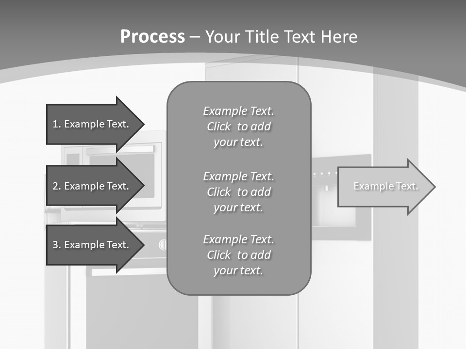 A White Refrigerator Freezer Sitting Next To A Stove Top Oven PowerPoint Template