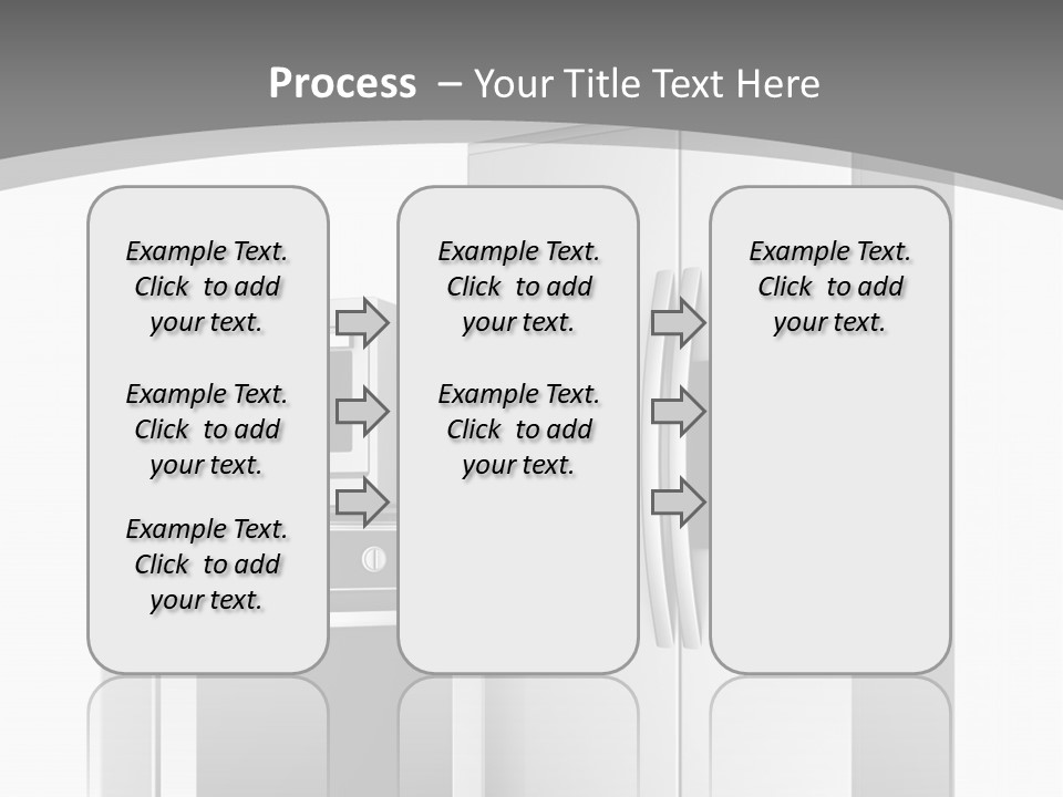A White Refrigerator Freezer Sitting Next To A Stove Top Oven PowerPoint Template