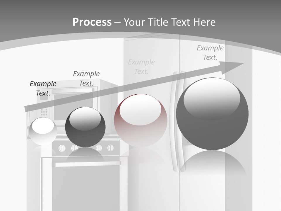 A White Refrigerator Freezer Sitting Next To A Stove Top Oven PowerPoint Template