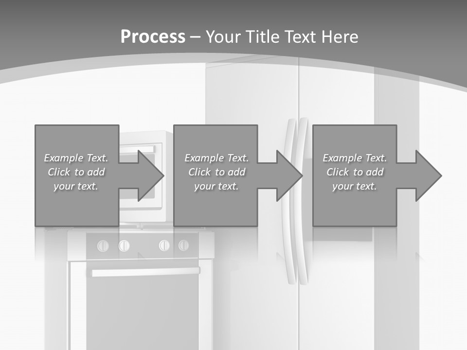 A White Refrigerator Freezer Sitting Next To A Stove Top Oven PowerPoint Template