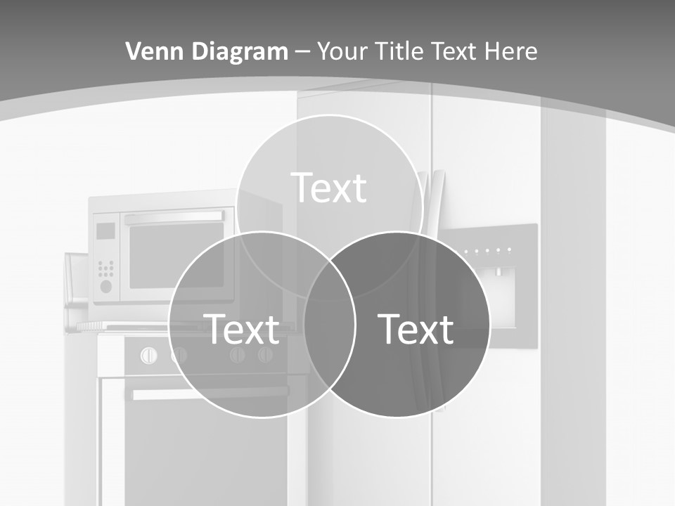 A White Refrigerator Freezer Sitting Next To A Stove Top Oven PowerPoint Template