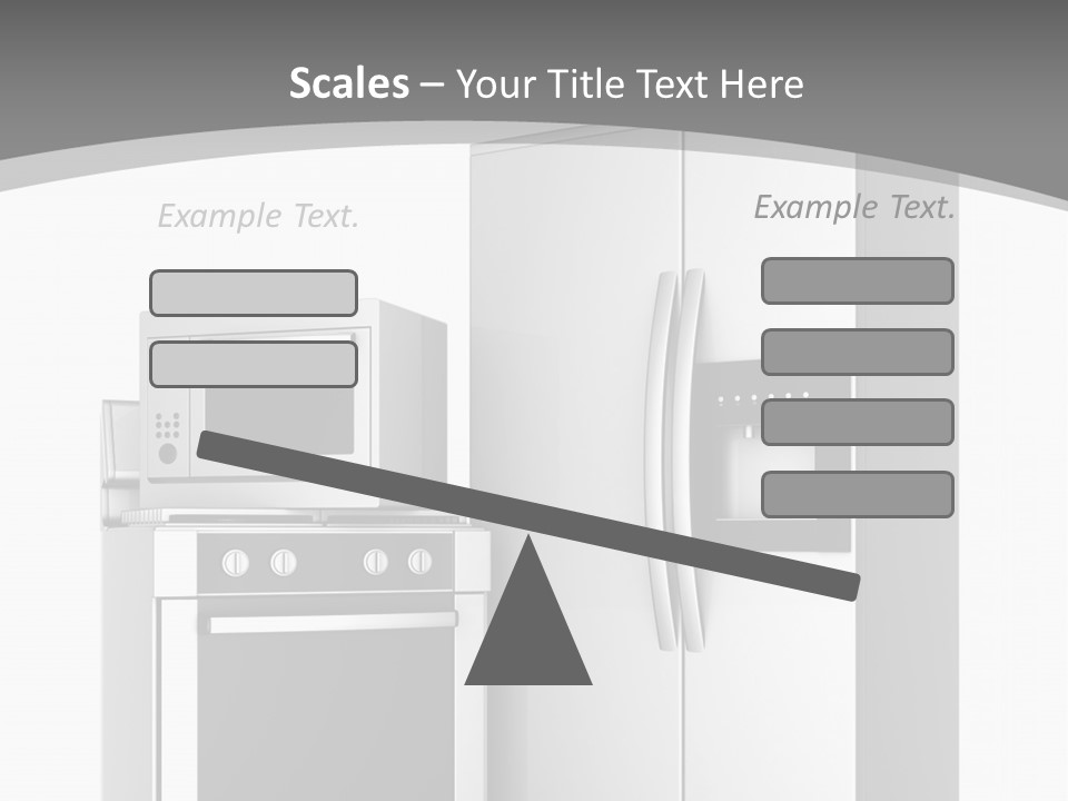 A White Refrigerator Freezer Sitting Next To A Stove Top Oven PowerPoint Template