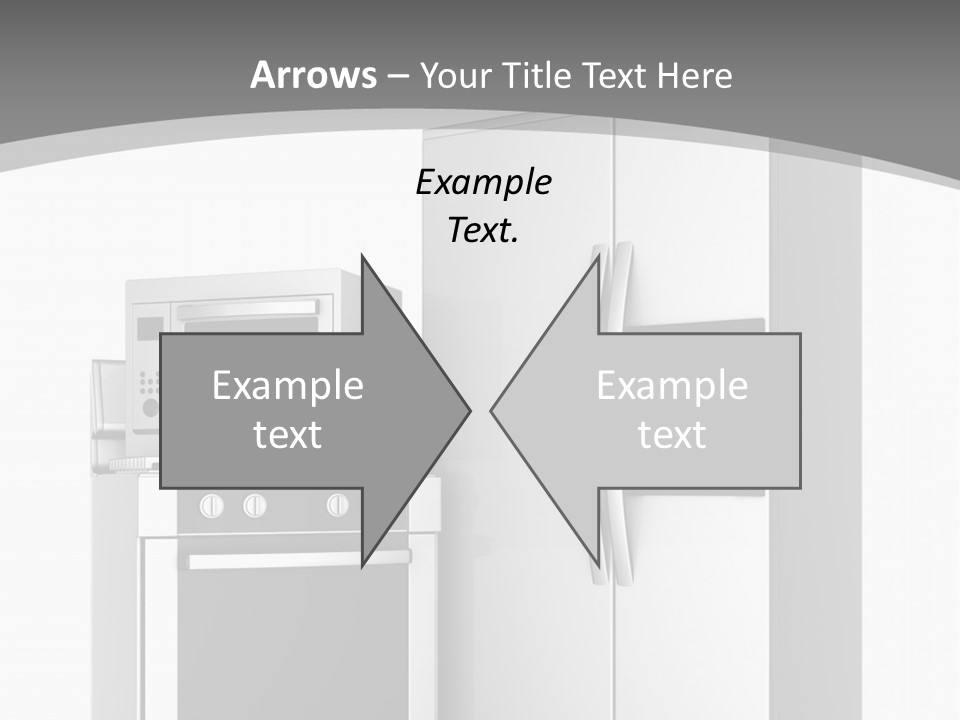 A White Refrigerator Freezer Sitting Next To A Stove Top Oven PowerPoint Template