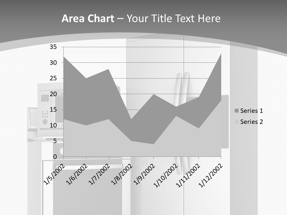 A White Refrigerator Freezer Sitting Next To A Stove Top Oven PowerPoint Template