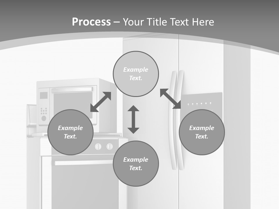 A White Refrigerator Freezer Sitting Next To A Stove Top Oven PowerPoint Template