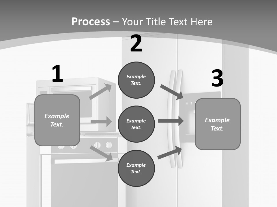 A White Refrigerator Freezer Sitting Next To A Stove Top Oven PowerPoint Template