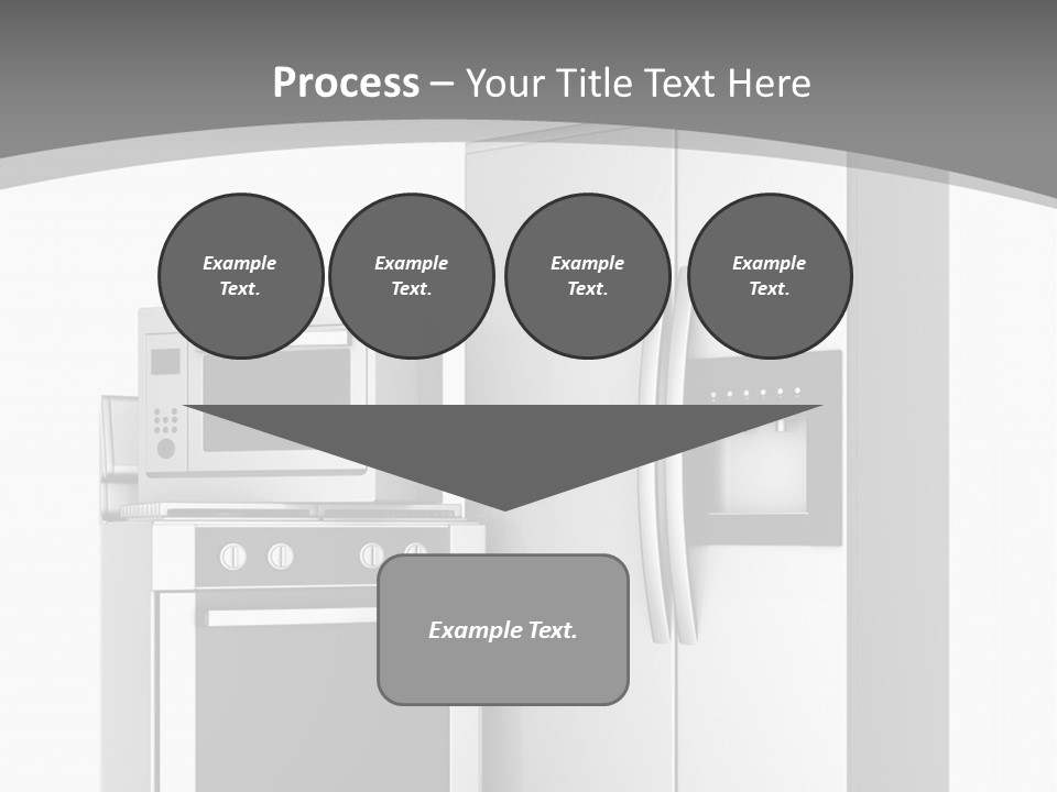 A White Refrigerator Freezer Sitting Next To A Stove Top Oven PowerPoint Template