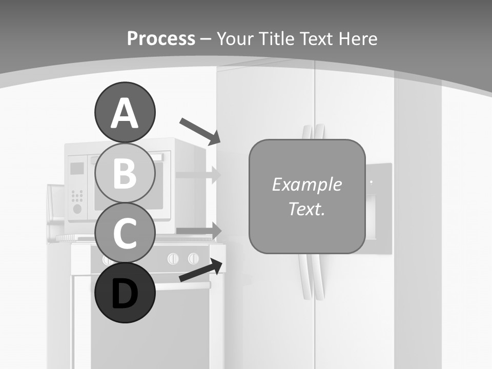 A White Refrigerator Freezer Sitting Next To A Stove Top Oven PowerPoint Template