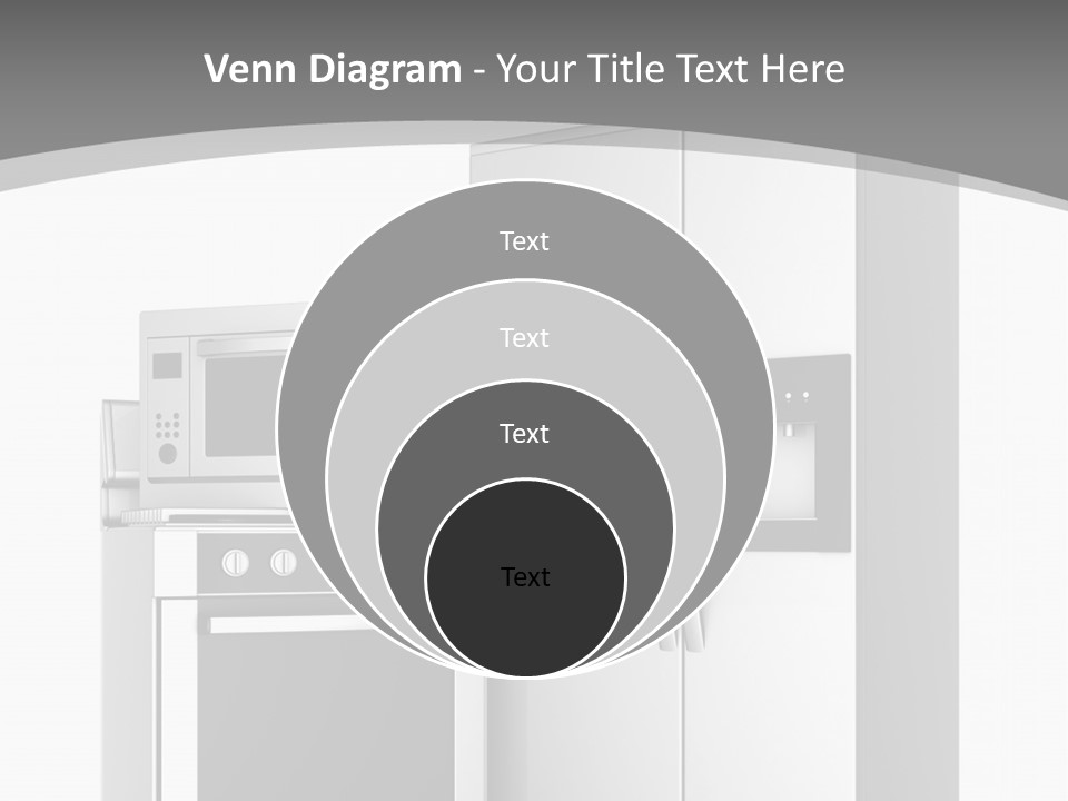 A White Refrigerator Freezer Sitting Next To A Stove Top Oven PowerPoint Template