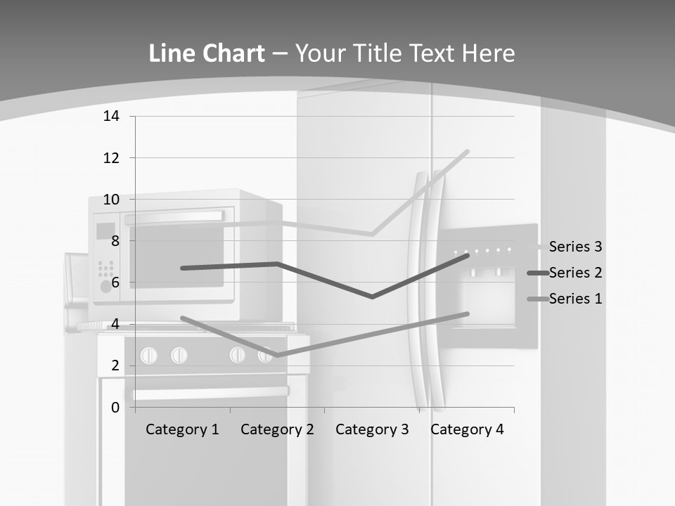 A White Refrigerator Freezer Sitting Next To A Stove Top Oven PowerPoint Template