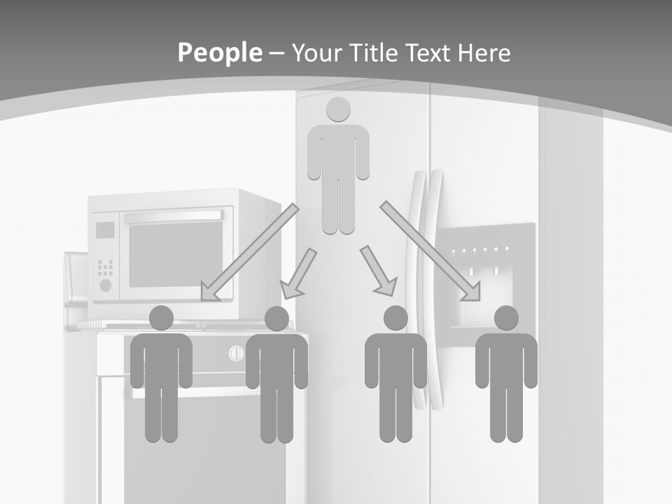 A White Refrigerator Freezer Sitting Next To A Stove Top Oven PowerPoint Template