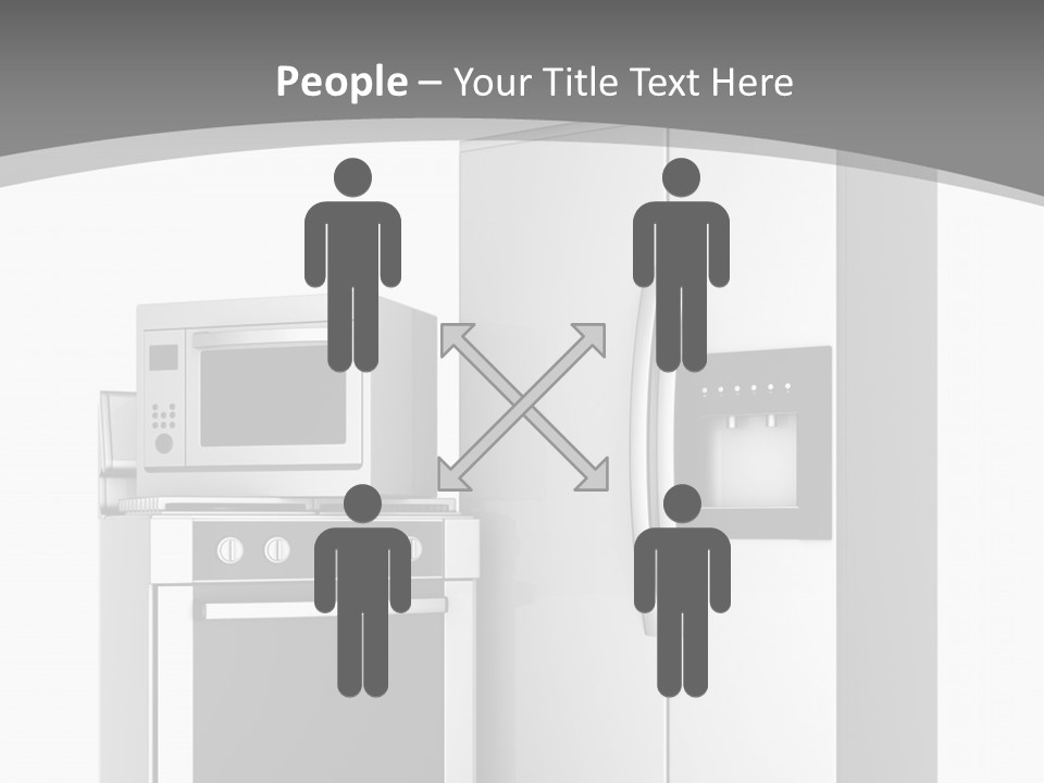 A White Refrigerator Freezer Sitting Next To A Stove Top Oven PowerPoint Template
