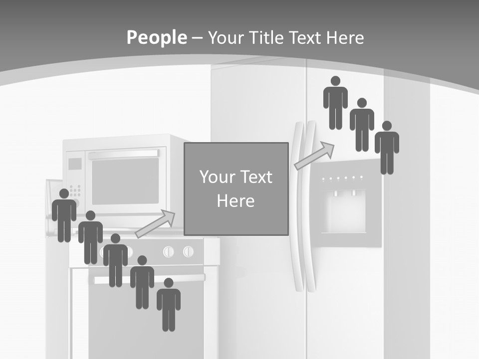 A White Refrigerator Freezer Sitting Next To A Stove Top Oven PowerPoint Template