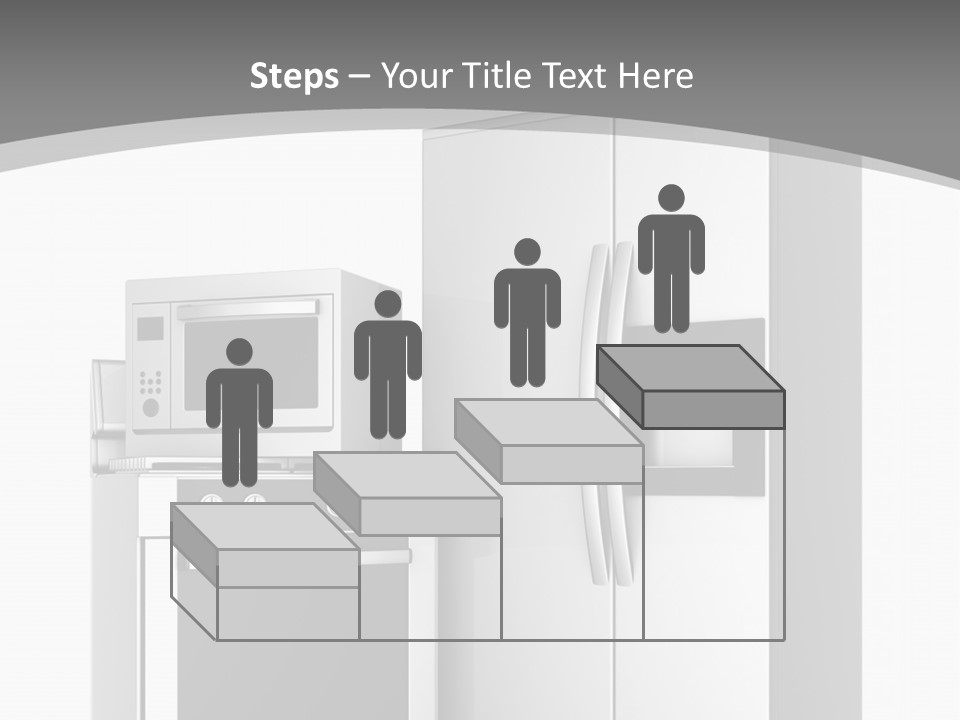 A White Refrigerator Freezer Sitting Next To A Stove Top Oven PowerPoint Template