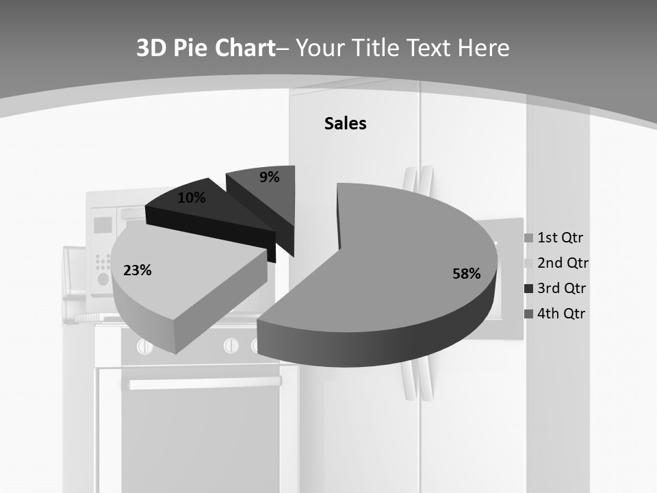 A White Refrigerator Freezer Sitting Next To A Stove Top Oven PowerPoint Template