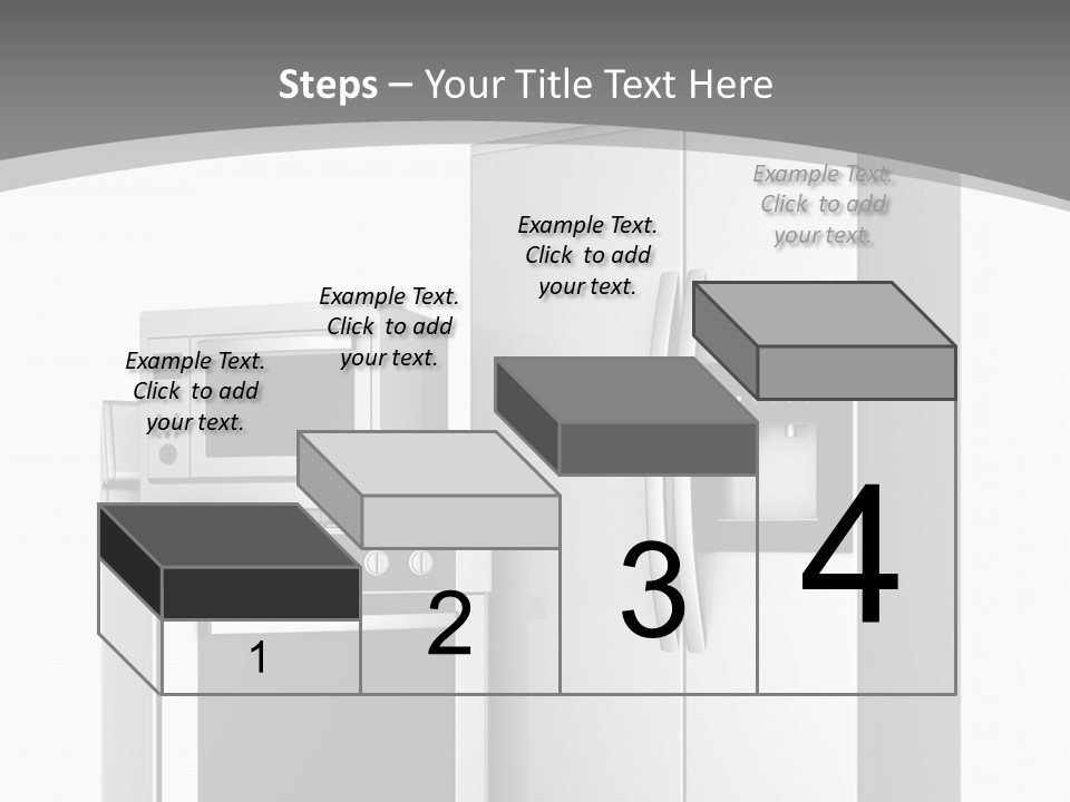A White Refrigerator Freezer Sitting Next To A Stove Top Oven PowerPoint Template