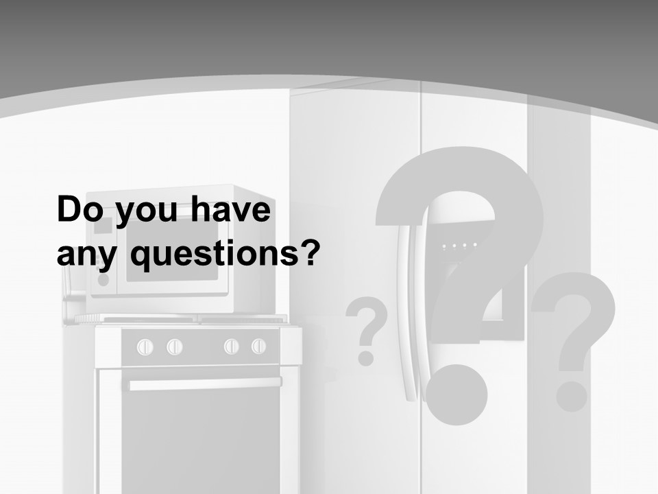 A White Refrigerator Freezer Sitting Next To A Stove Top Oven PowerPoint Template