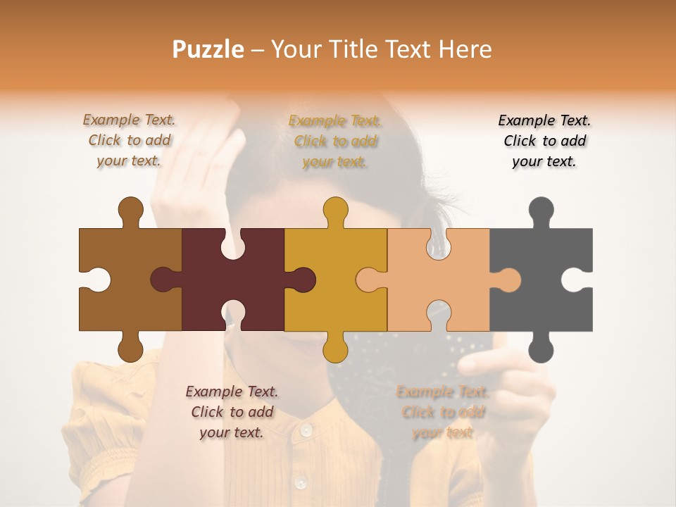 A Woman Is Holding A Hair Brush And Comb PowerPoint Template