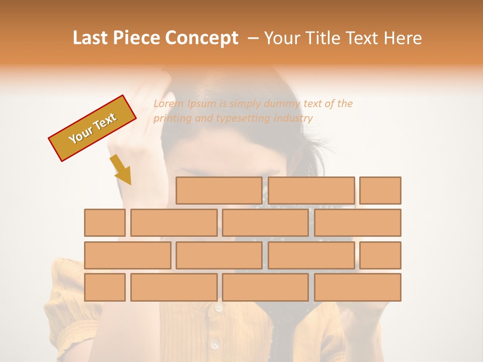 A Woman Is Holding A Hair Brush And Comb PowerPoint Template