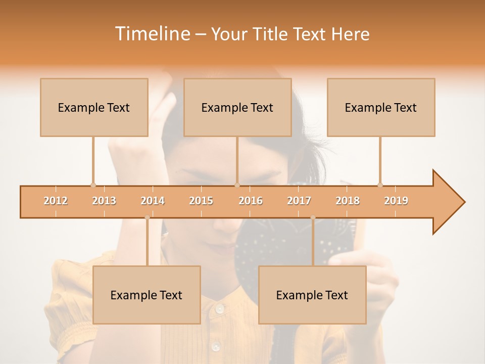 A Woman Is Holding A Hair Brush And Comb PowerPoint Template