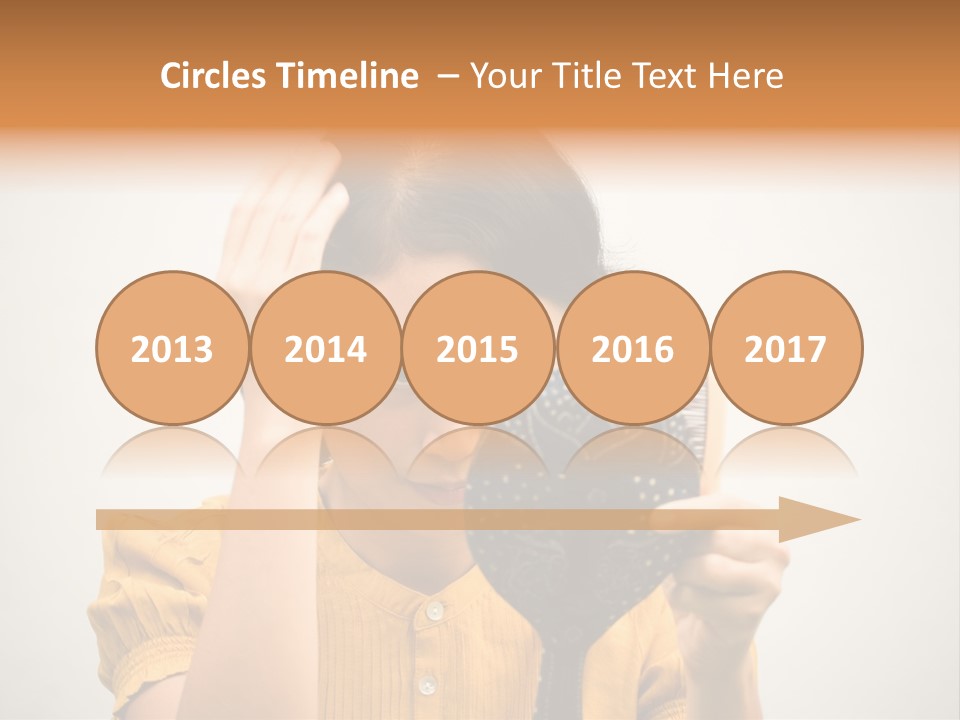 A Woman Is Holding A Hair Brush And Comb PowerPoint Template