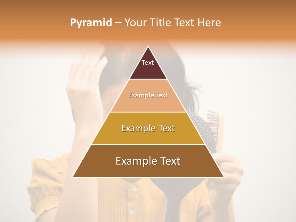 A Woman Is Holding A Hair Brush And Comb PowerPoint Template