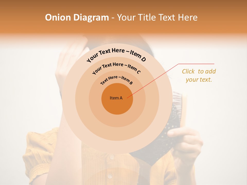 A Woman Is Holding A Hair Brush And Comb PowerPoint Template