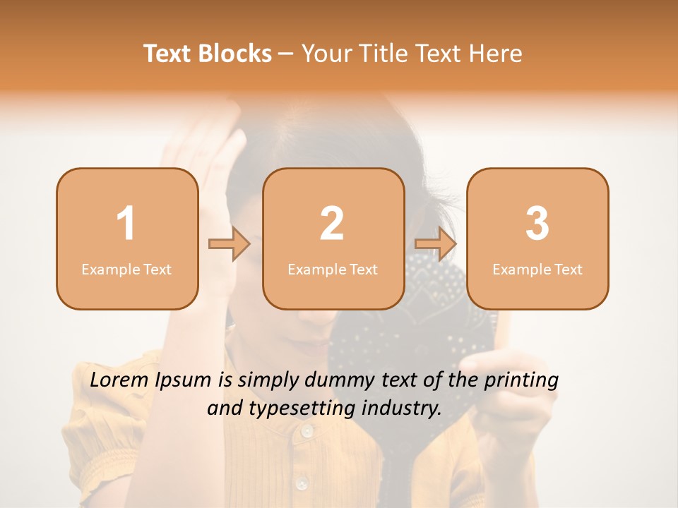 A Woman Is Holding A Hair Brush And Comb PowerPoint Template