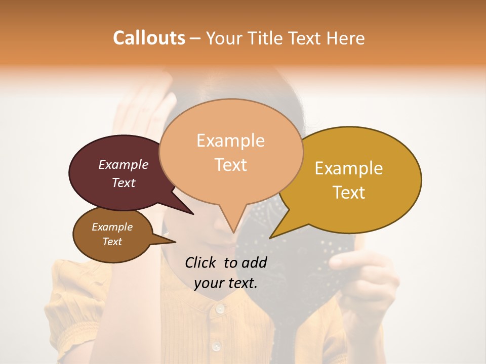 A Woman Is Holding A Hair Brush And Comb PowerPoint Template