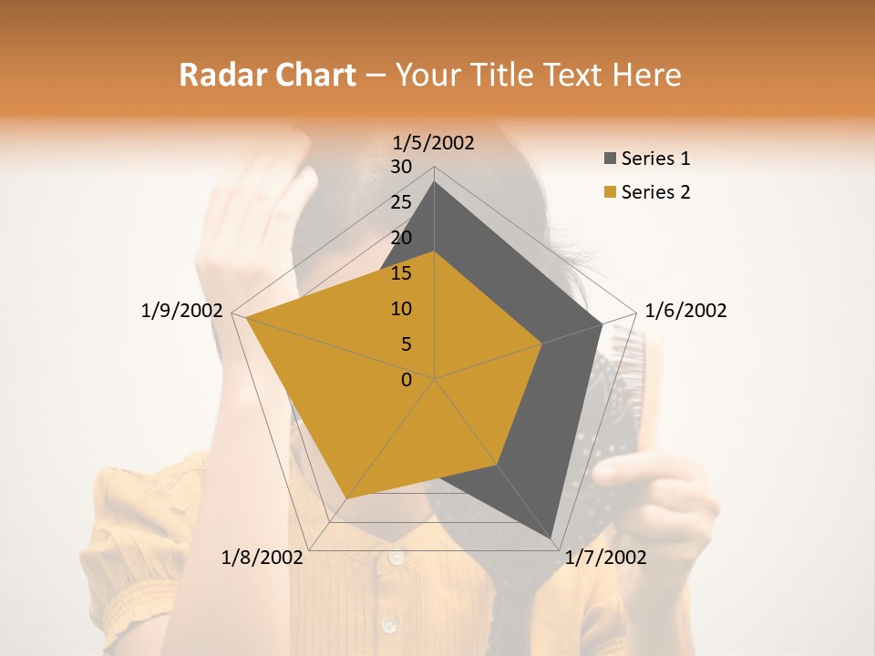 A Woman Is Holding A Hair Brush And Comb PowerPoint Template