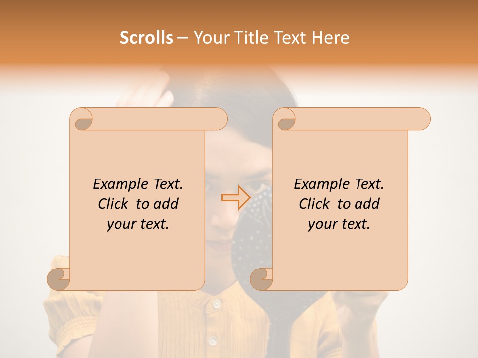 A Woman Is Holding A Hair Brush And Comb PowerPoint Template