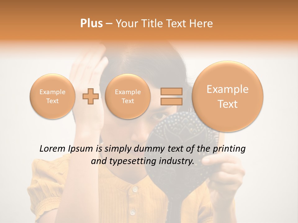 A Woman Is Holding A Hair Brush And Comb PowerPoint Template