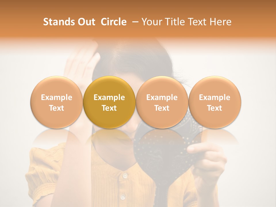 A Woman Is Holding A Hair Brush And Comb PowerPoint Template