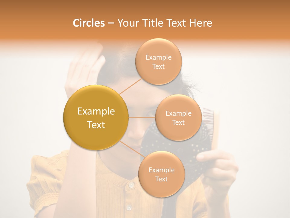 A Woman Is Holding A Hair Brush And Comb PowerPoint Template