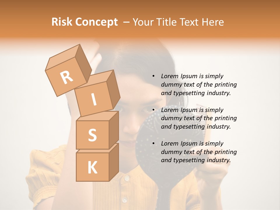 A Woman Is Holding A Hair Brush And Comb PowerPoint Template