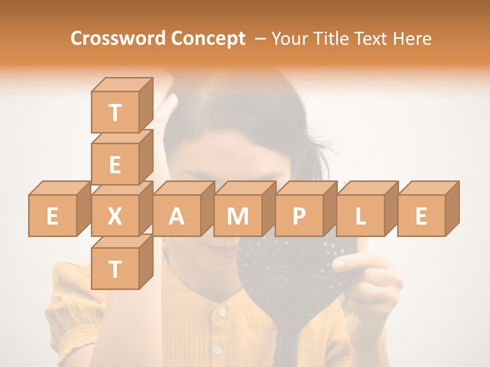 A Woman Is Holding A Hair Brush And Comb PowerPoint Template