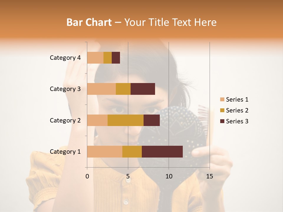 A Woman Is Holding A Hair Brush And Comb PowerPoint Template