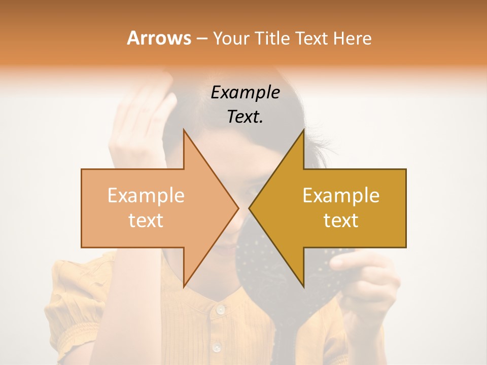 A Woman Is Holding A Hair Brush And Comb PowerPoint Template