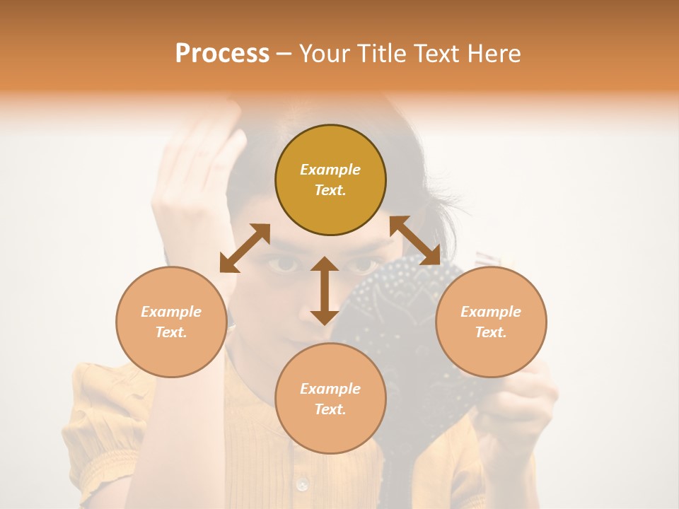 A Woman Is Holding A Hair Brush And Comb PowerPoint Template